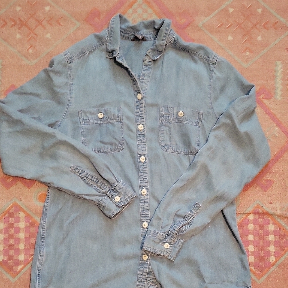 Eddie Bauer Blue Casual Button Down Shirt